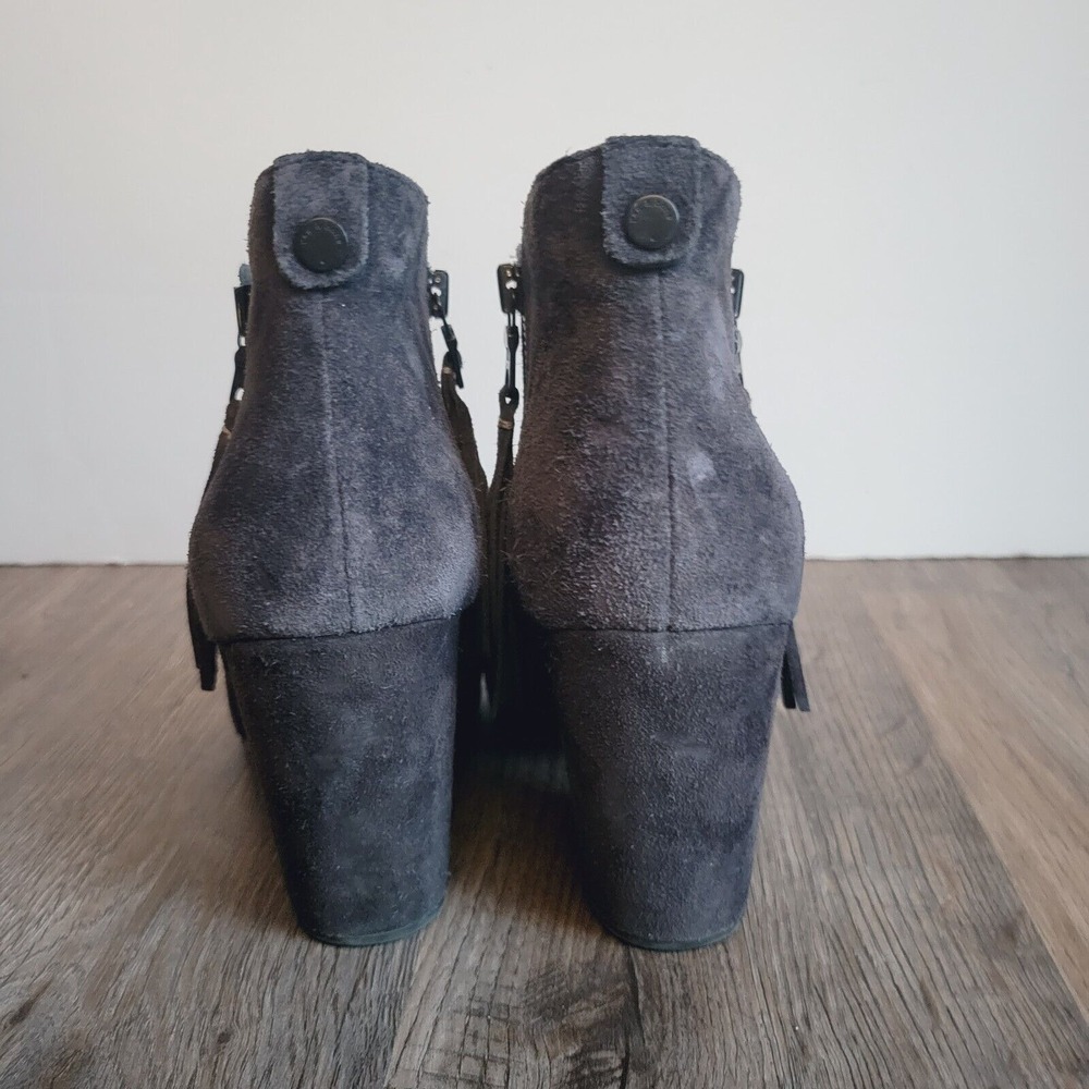 Rag & Bone‎ Margot ankle boots US size 8 EU 38 gray suede dual zip with tassels - Picture 6 of 12
